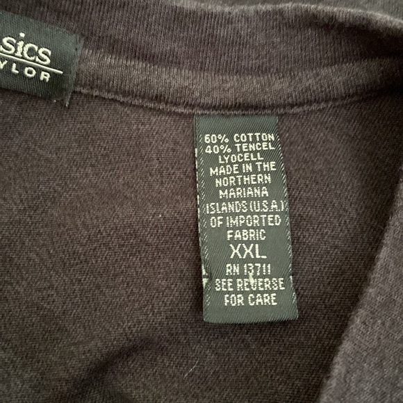 Men tee shirt Lord and Taylor Casual Classics V Neck short sleeve tee. XXL - Picture 10 of 14